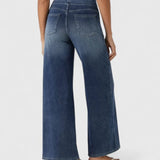 Højtaljede Jeans med Vide Ben – Moderne Denim med Elegant Fald