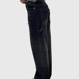 Højtaljede Jeans med Vide Ben – Afslappet Denim med Moderne Look