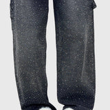 Højtaljede Jeans med Vide Ben – Afslappet Denim med Moderne Look