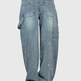 Højtaljede Jeans med Vide Ben – Afslappet Denim med Moderne Look