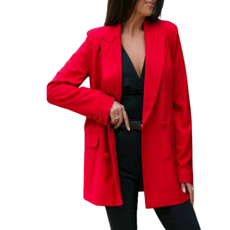 Dobbeltradet Blazer med Casual Fit til Kvinder