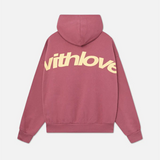 Hoodie dame – afslappet sweatshirt med “withlove” print