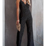 Romantisk Blonde Jumpsuit – V-Hals & Tynde Stropper