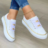 Dame Sneakers med Guld Detaljer – Elegant Hverdagsstil
