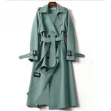 Klassisk Lang Trenchcoat med Bælte – Tidløs og Elegant Stil
