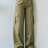 Straight Leg Bukser med Høj Talje – Afslappet Pasform og Tidløs Stil