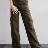 Straight Leg Bukser med Høj Talje – Afslappet Pasform og Tidløs Stil