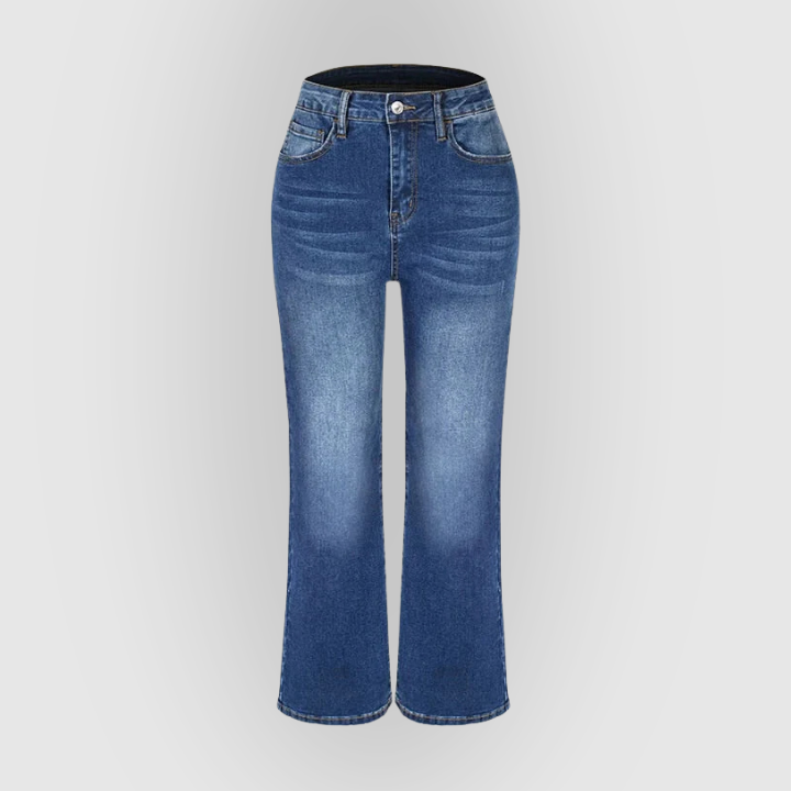 Højtaljede bootcut jeans – flatterende og tidløst denimlook