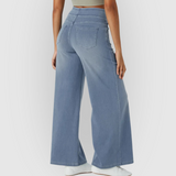 Højtaljede wide-leg jeans med stræk – moderne og flatterende pasform