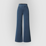 Højtaljede wide-leg jeans med stræk – moderne og flatterende pasform