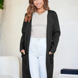 Lang Åben Cardigan med Elegant Pasform