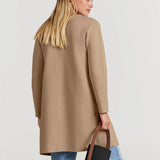 Lang Åben Cardigan med Elegant Pasform