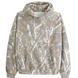 Oversized hoodie med naturprint og blød afslappet pasform