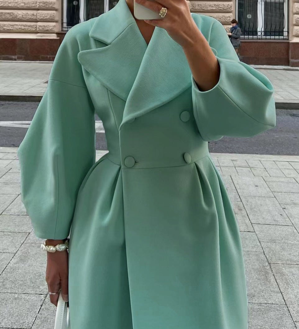 Lang Blazerkjole med Elegant Silhuet