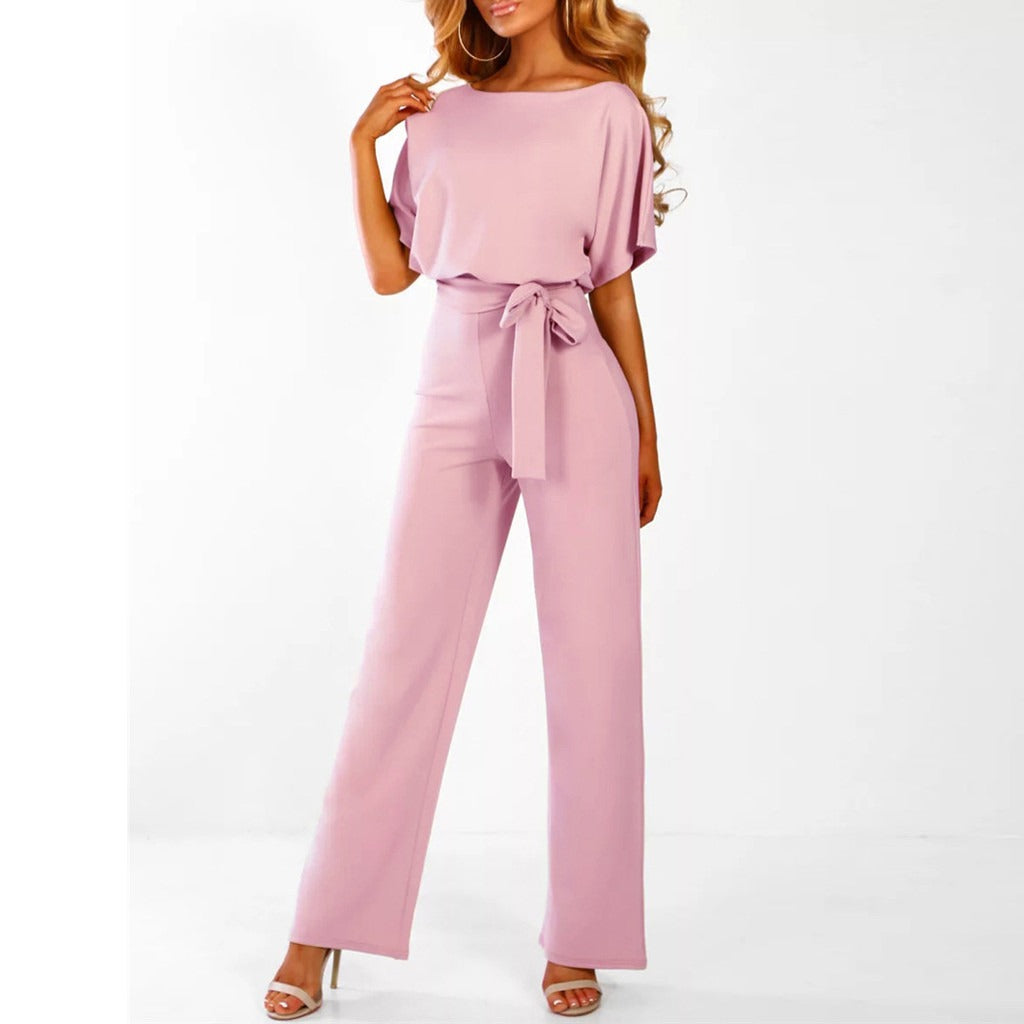 Elegant jumpsuit med brede ben og flatterende pasform