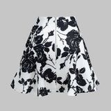 Skjorte Kjolelook med A-formet Blomsterprint Nederdel