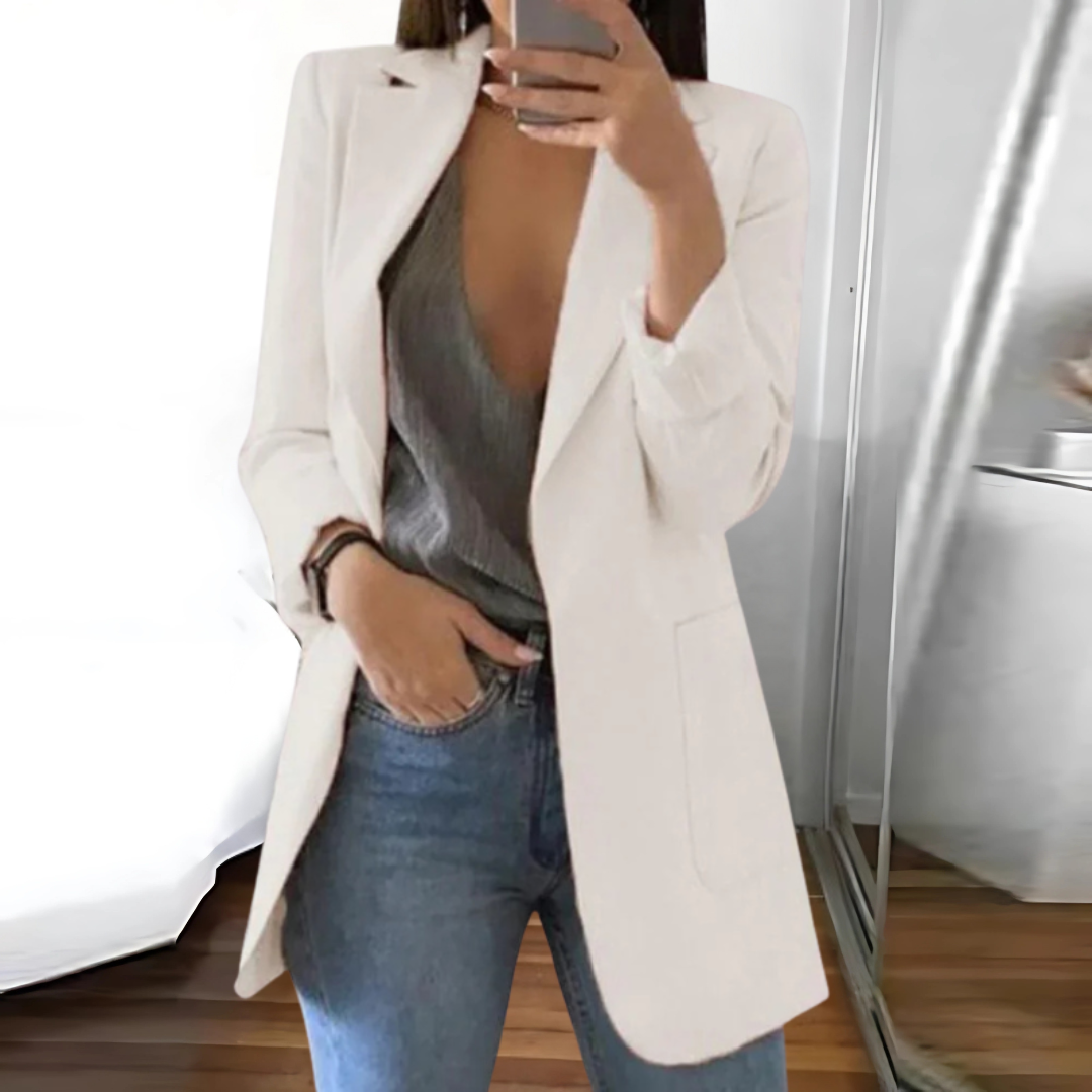 Elegant dame blazer i klassisk sort design