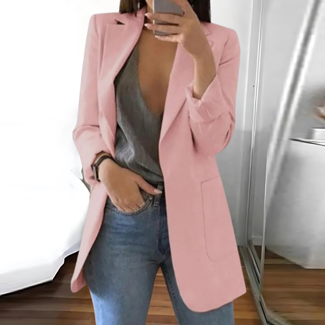 Elegant dame blazer i klassisk sort design