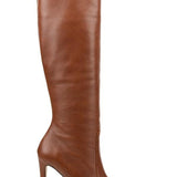 Knæhøje Stiletstøvler med Westernlook og Ruskindseffekt til Kvinder