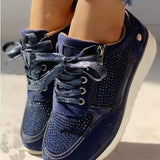 Dame Wedge Sneakers – Glamourøst Løft & Glimtende Detaljer