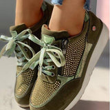 Dame Wedge Sneakers – Glamourøst Løft & Glimtende Detaljer