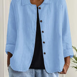 Let Hørjakke med Afslappet Pasform og Elegant Hverdagsstil