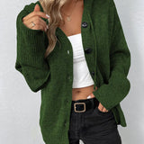 Strikcardigan med hætte og afslappet hverdagsstil