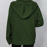 Strikcardigan med hætte og afslappet hverdagsstil