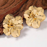 Store guld blomsterøreringe til kvinder – luksuriøst og elegant design