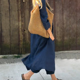 Boheme lag-på-lag sæt med lang cardigan og løse bukser