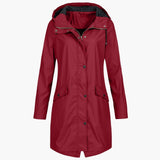 Let Parkajakke med Hætte og Elegant Hverdagskomfort