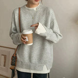 Oversized Sweatshirt med Rund Hals