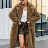 Lang faux fur frakke – luksuriøs og varm damepels i elegant design