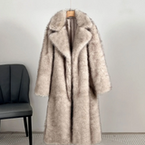 Lang faux fur frakke – luksuriøs og varm damepels i elegant design