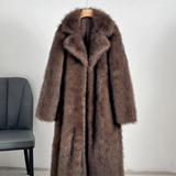 Lang faux fur frakke – luksuriøs og varm damepels i elegant design