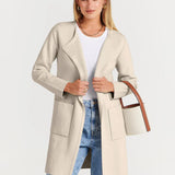 Lang Åben Cardigan med Elegant Pasform