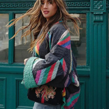 Farverig Oversize Strikcardigan – Unik Statement Stil