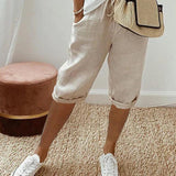 Lette Capri Bukser med Elastisk Talje – Afslappet Sommerkomfort