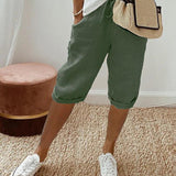 Lette Capri Bukser med Elastisk Talje – Afslappet Sommerkomfort