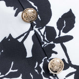 Skjorte Kjolelook med A-formet Blomsterprint Nederdel