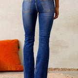 Slim Fit Jeans med Flare – Flatterende Pasform og Tidløs Denim