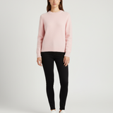 Klassisk Strikket Dame Sweater med Rund Hals