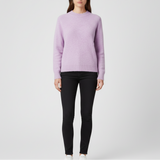 Klassisk Strikket Dame Sweater med Rund Hals
