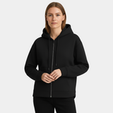 Fleece hættejakke med lynlås og varm komfort