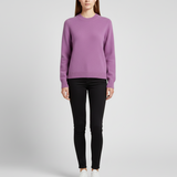 Klassisk Strikket Dame Sweater med Rund Hals