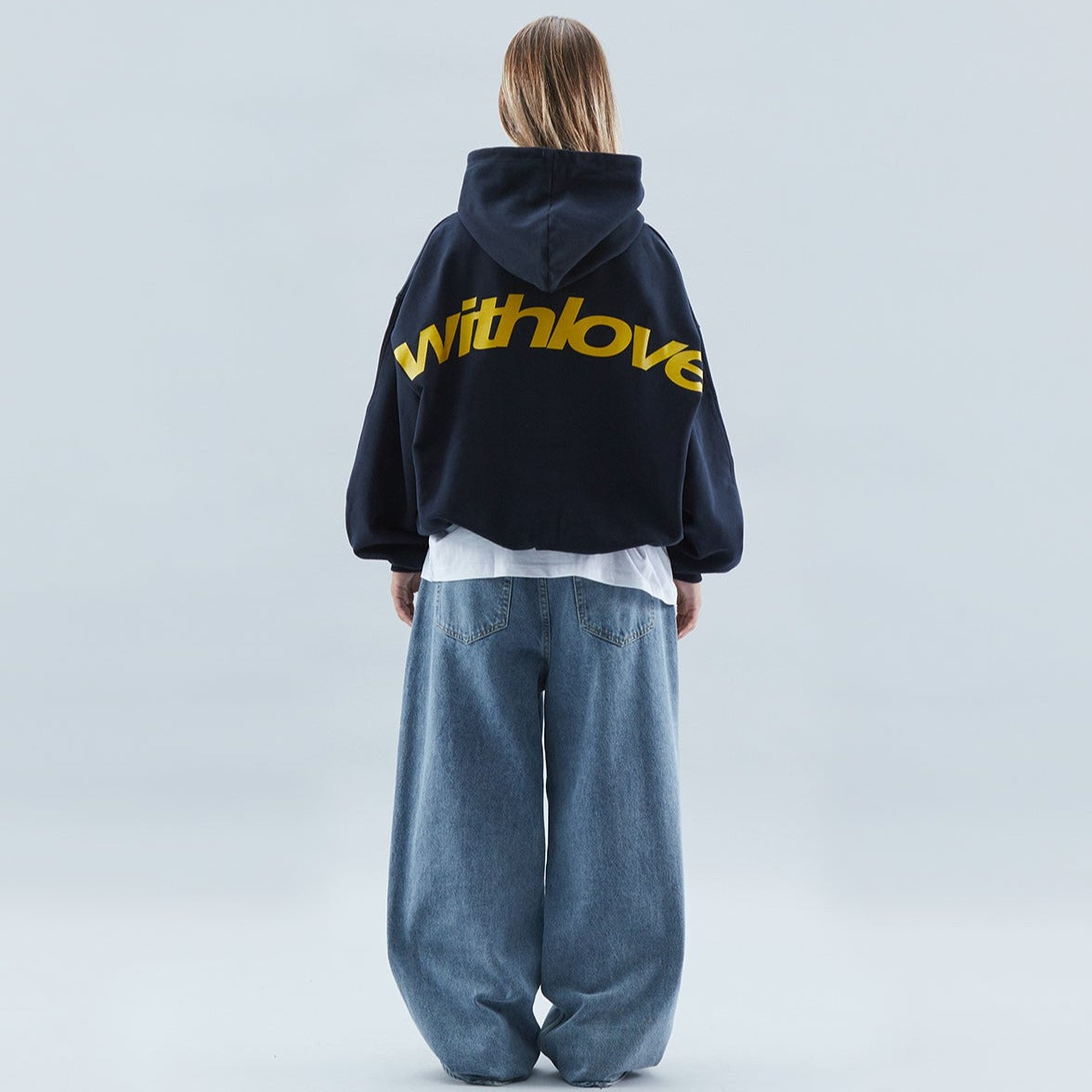 Oversized Hoodie med “With Love”-Print – Komfortabel & Trendy