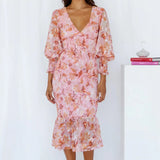 Blomsterkjole Dame – Let Sommerkjole med Elegant Print