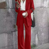 Dame jakkesæt med blazer og bukser – elegant business look