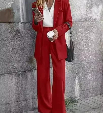 Dame jakkesæt med blazer og bukser – elegant business look