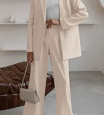 Dame jakkesæt med blazer og bukser – elegant business look
